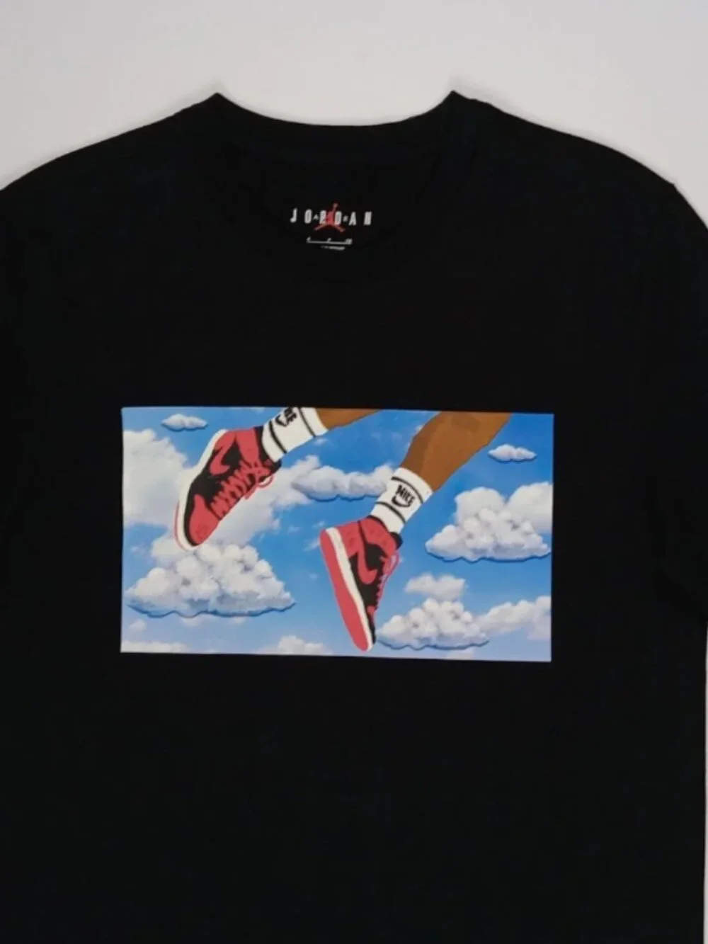 Jordan Flight Essentials Sky Graphic T-shirt FZ1967-010 Black Men’s Size Small